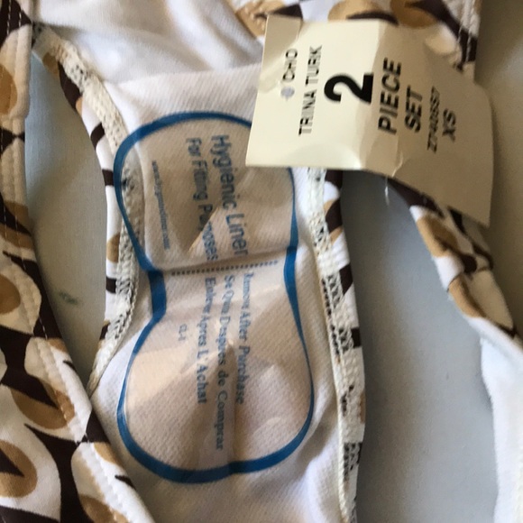 NWT Trina Turk 2-piece Bikini Top & Bottom XS B/W - Picture 3 of 4